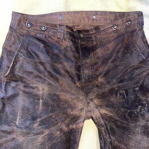 Double tin cloth pants 
Made in USA 
About 20 years old I think